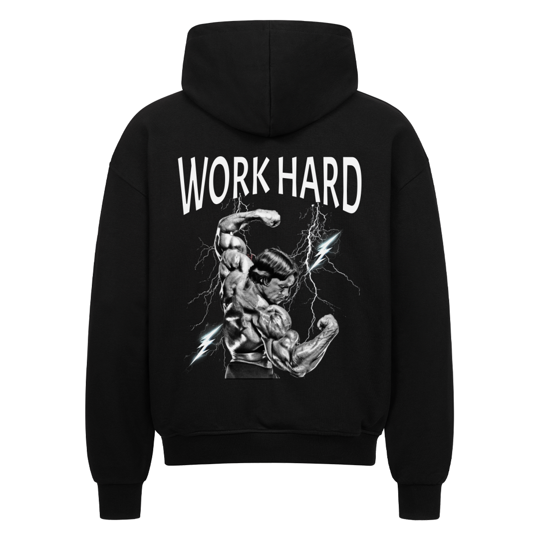 Work Hard Oversize Zipper Hoodie