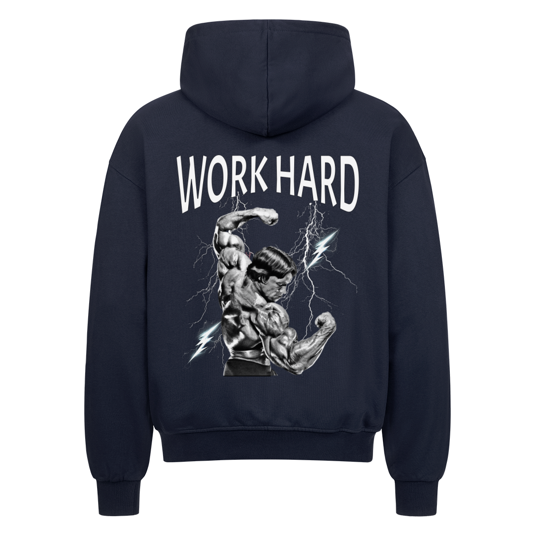 Work Hard Oversize Zipper Hoodie