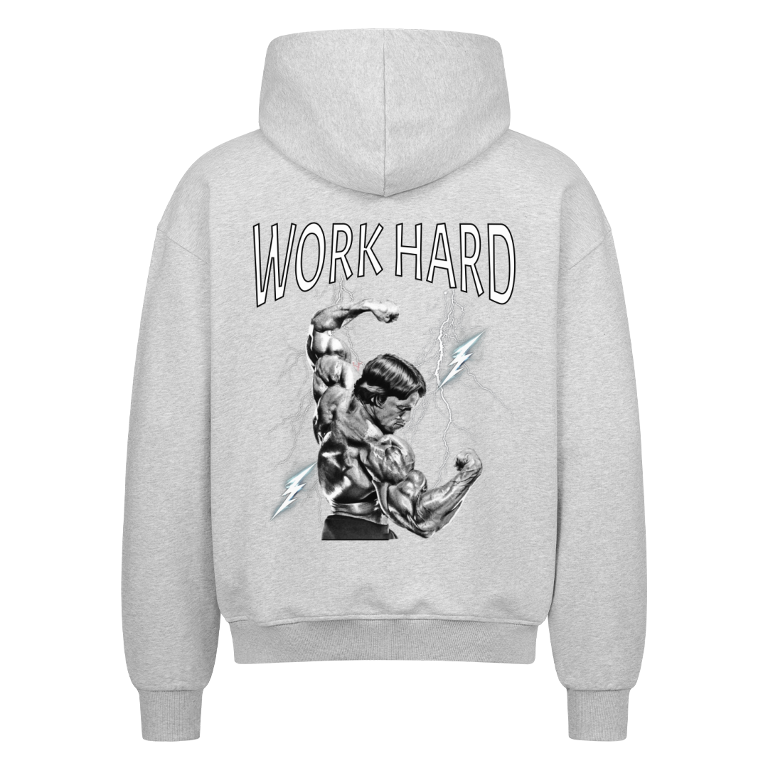 Work Hard Oversize Zipper Hoodie