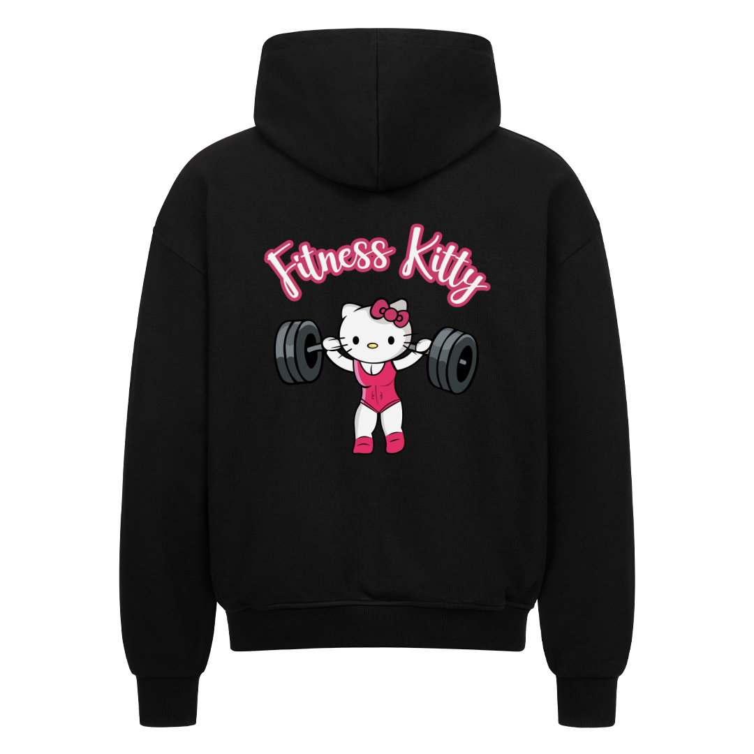 Fitness Kitty Oversize Zipper Hoodie