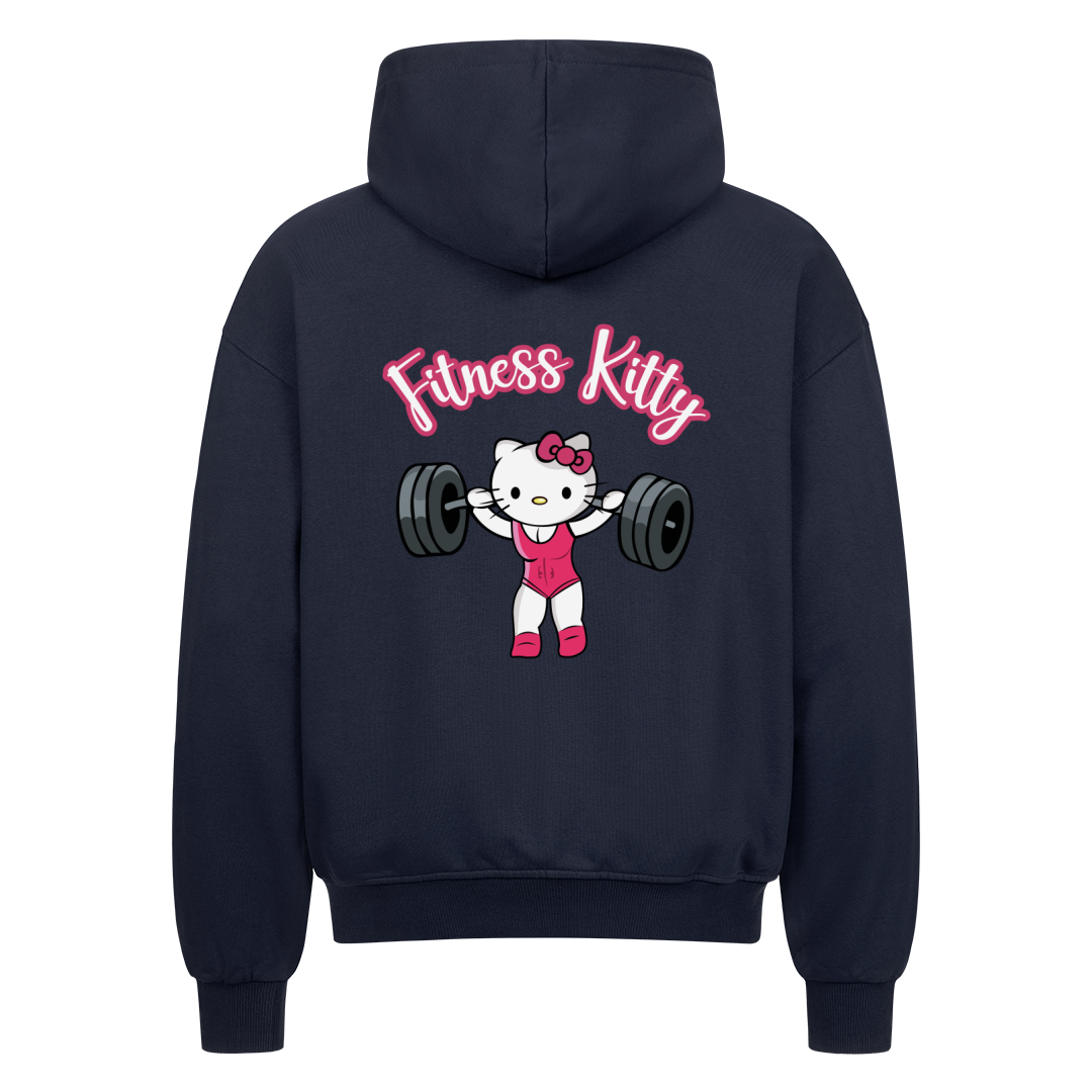 Fitness Kitty Oversize Zipper Hoodie