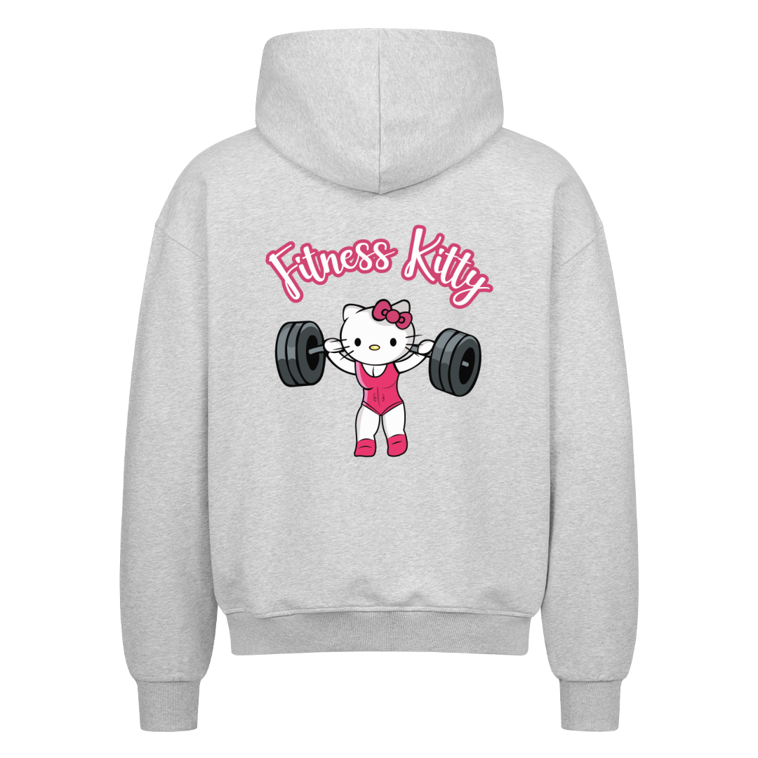 Fitness Kitty Oversize Zipper Hoodie