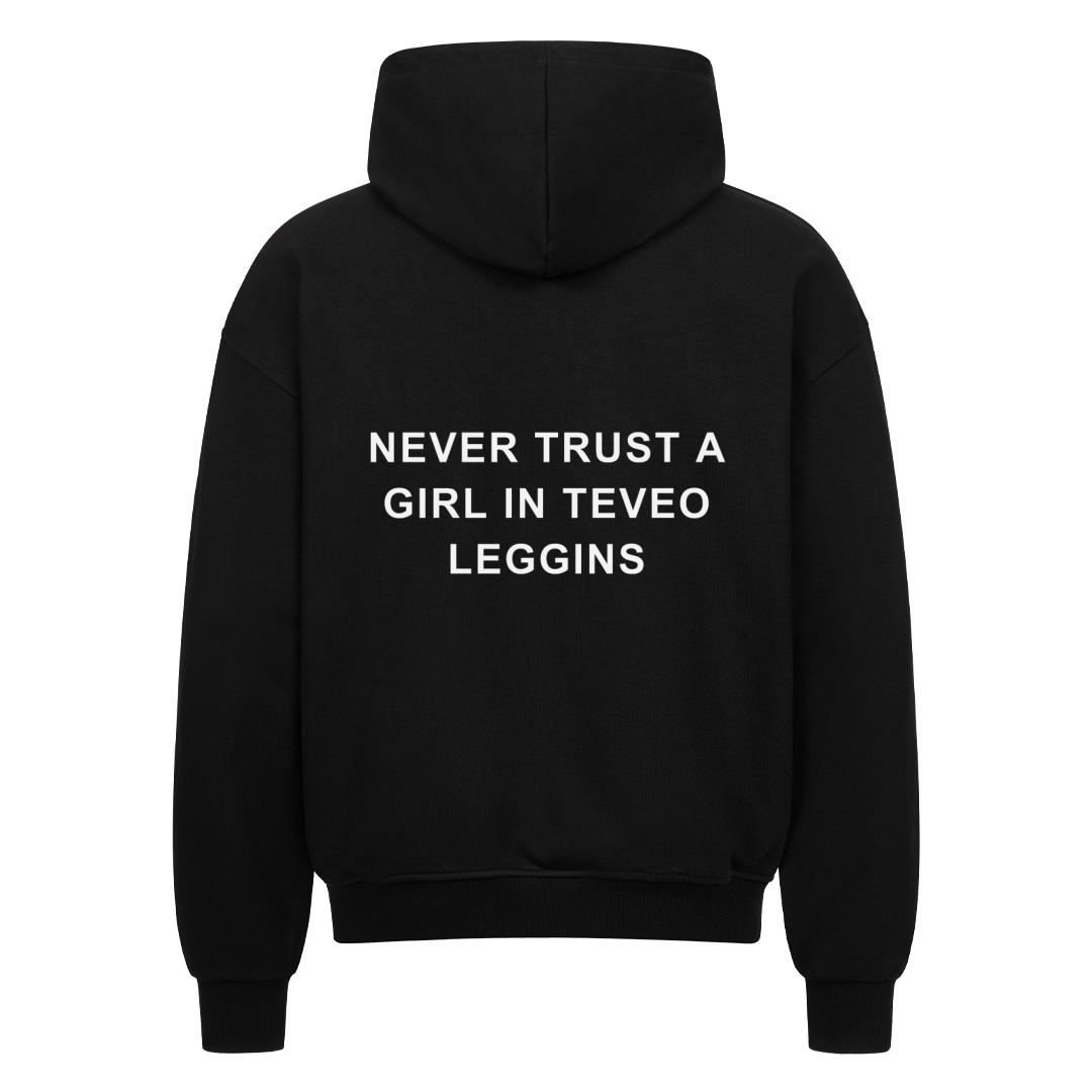 Never Trust Oversize Zipper Hoodie