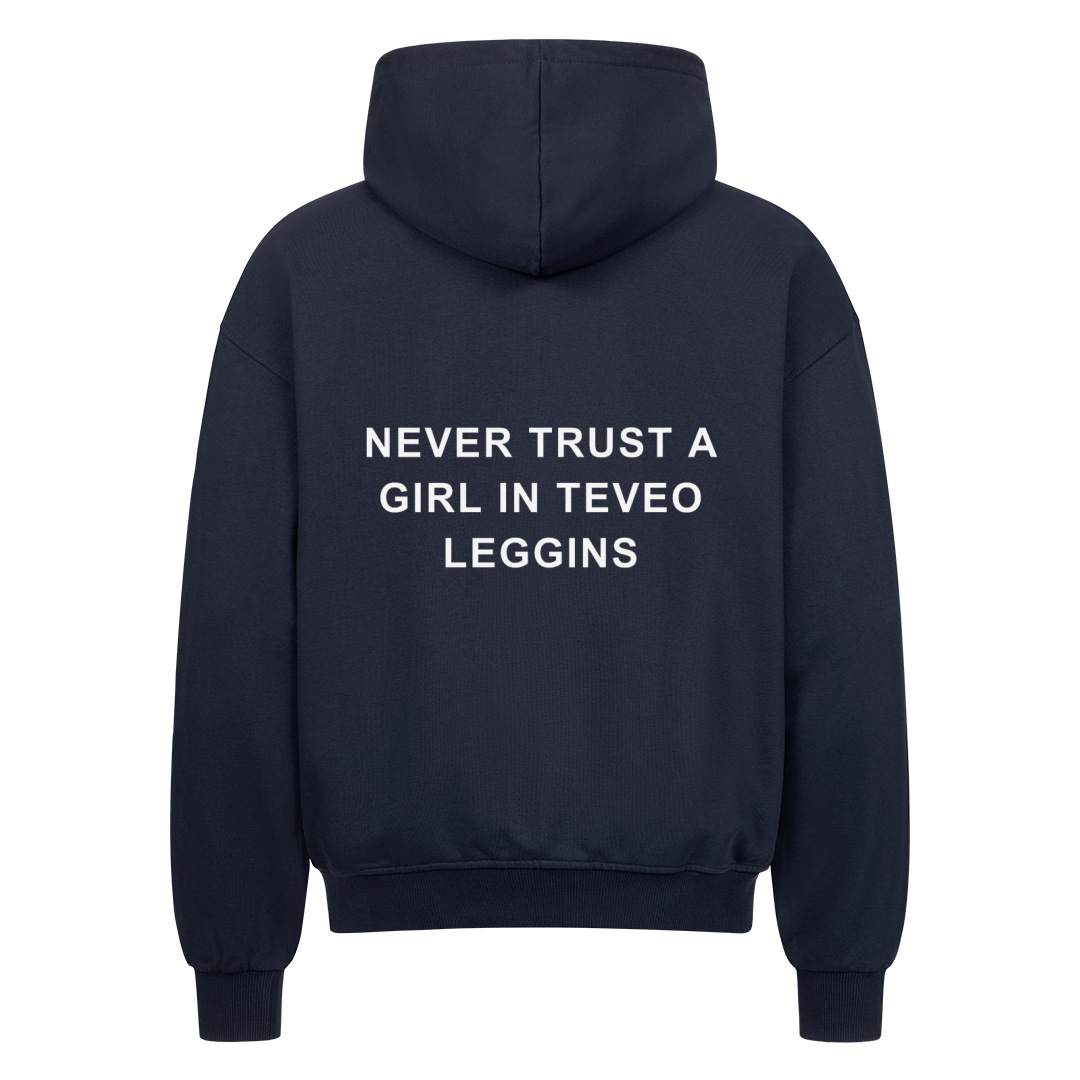 Never Trust Oversize Zipper Hoodie