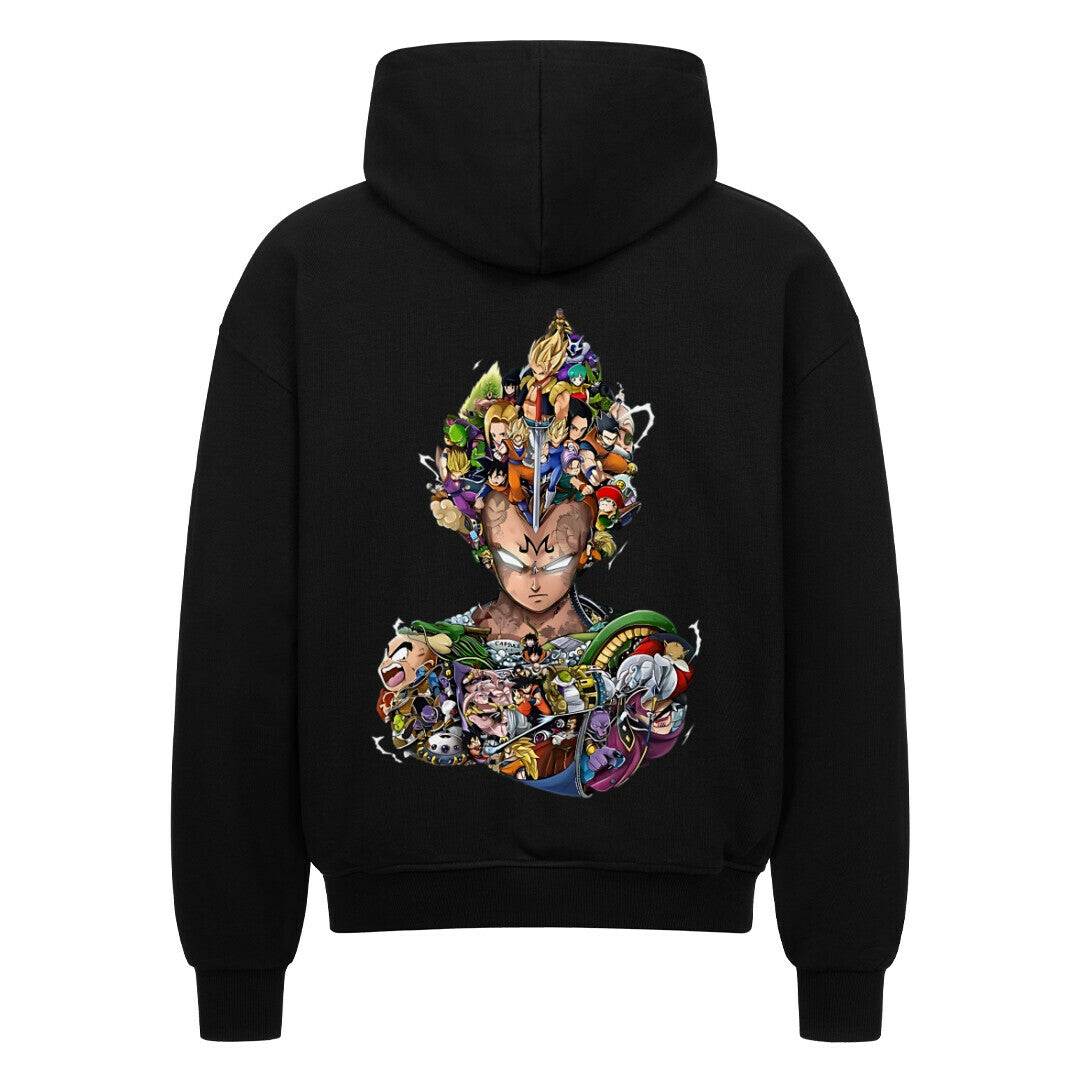 Majin Vegeta Oversize Zipper Hoodie