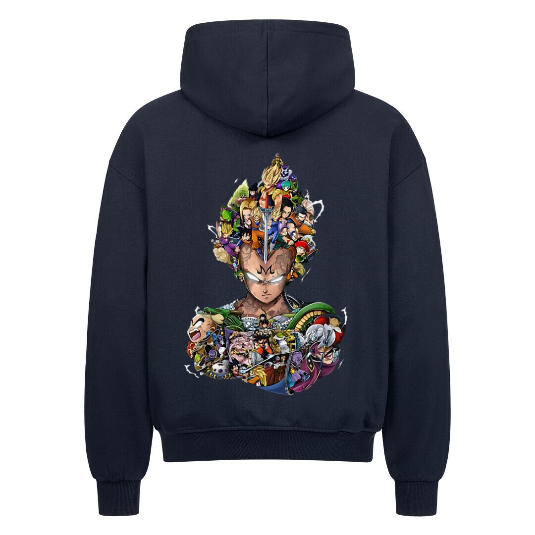 Majin Vegeta Oversize Zipper Hoodie