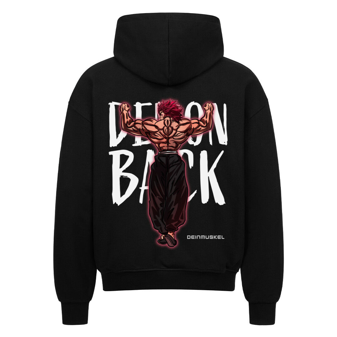 Demon Back Oversize Zipper Hoodie