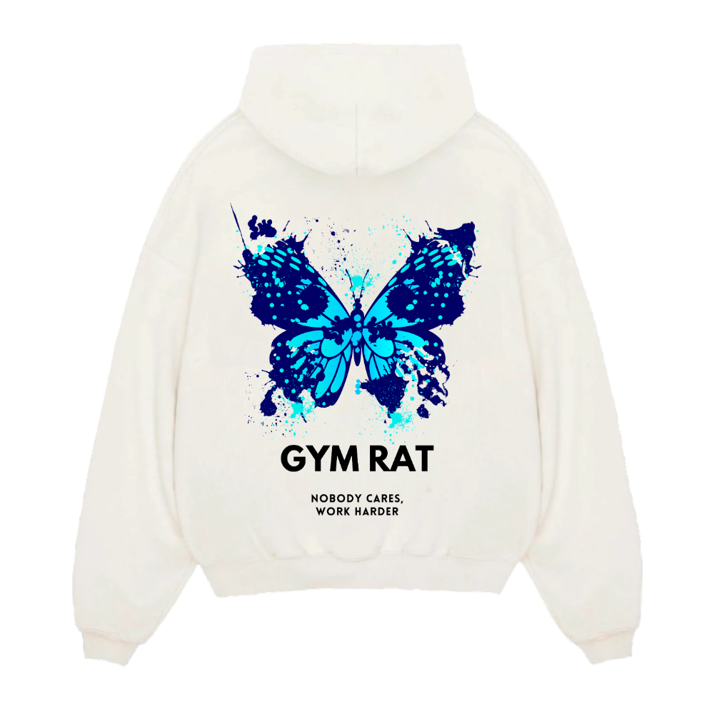 Gym Rat Oversize Hoodie Weiß