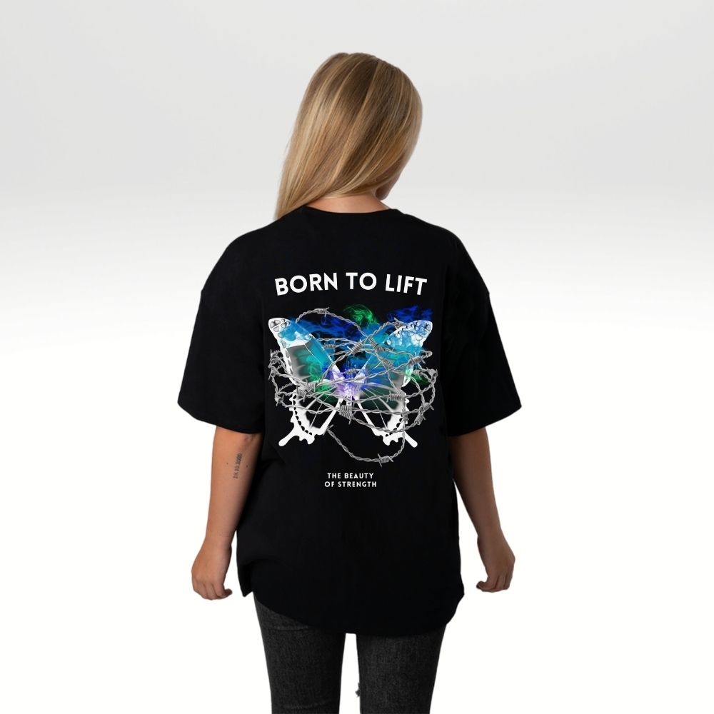 Born To Lift Oversize Shirt Damen
