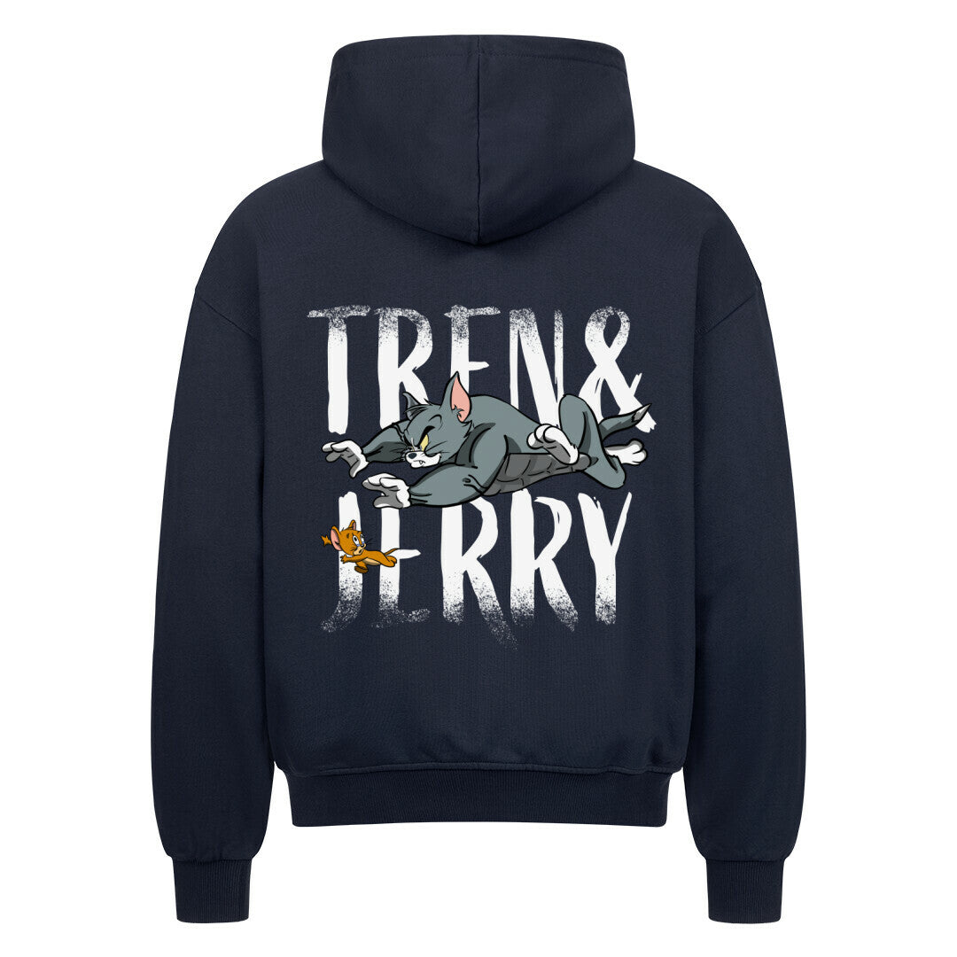 Tren And Jerry Oversize Zipper Hoodie