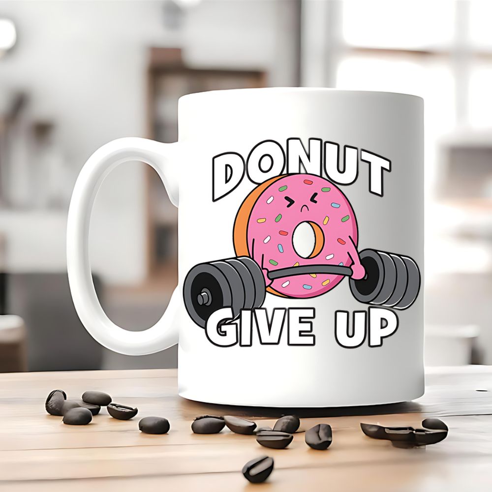 Donut Give Up Tasse