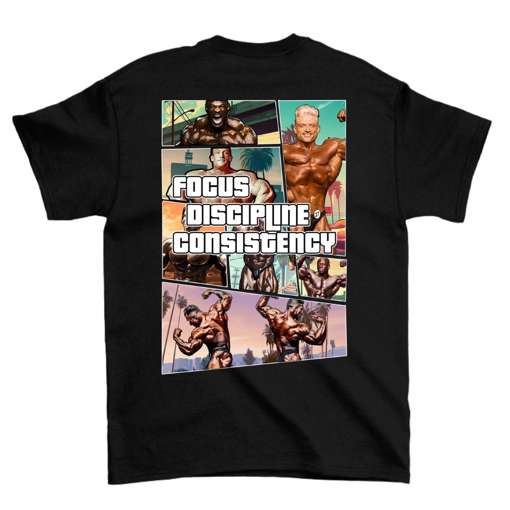 FOCUS DISCIPLINE CONSISTENCY HERREN SHIRT (BACKPRINT)