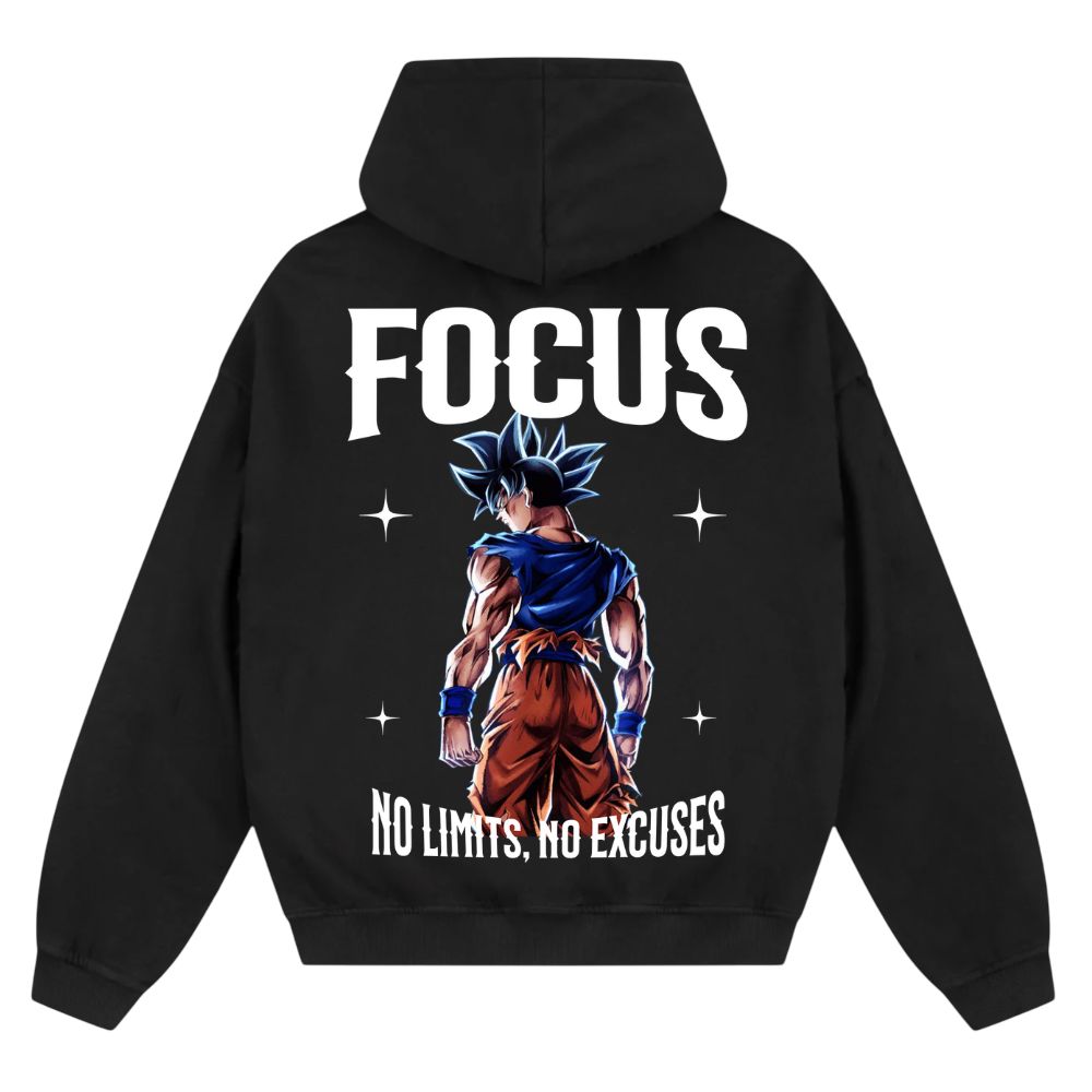 Focus Oversize Zipper Hoodie