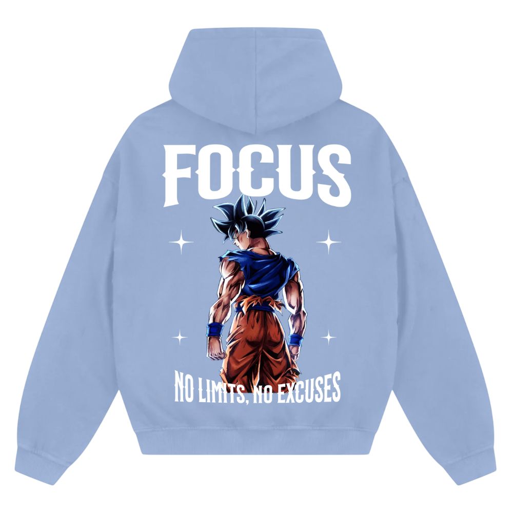 Focus Oversize Zipper Hoodie