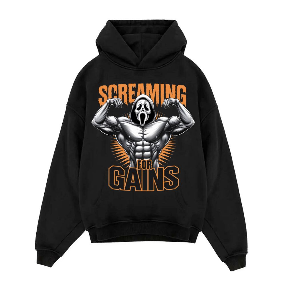 Screaming For Gains Oversize Hoodie