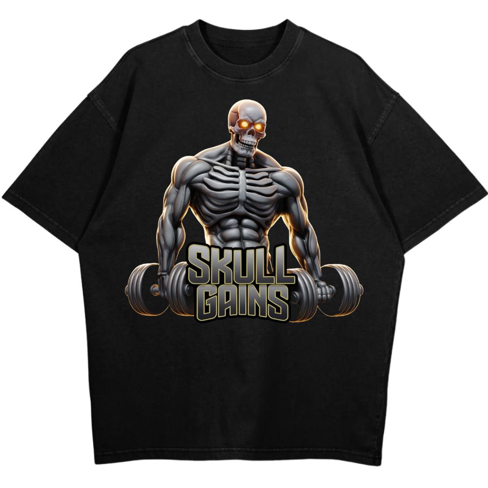 SKULL GAINS OVERSIZE SHIRT