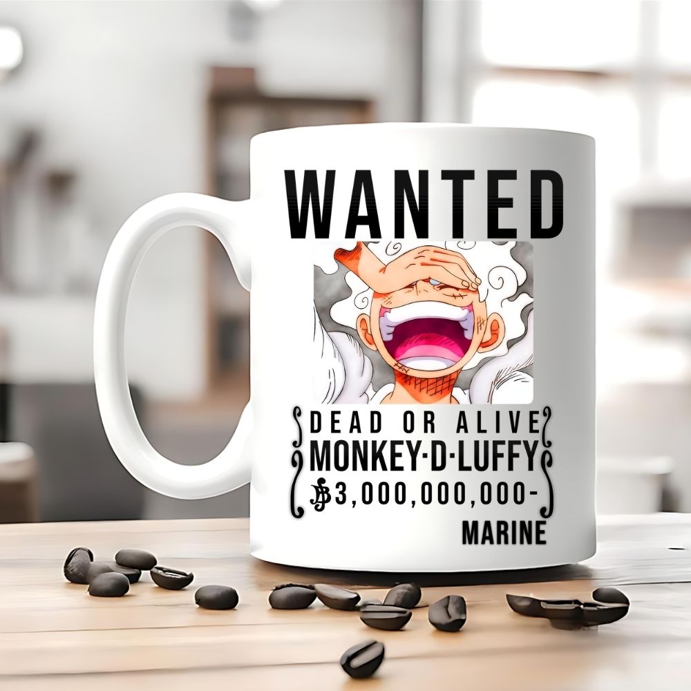 Wanted Luffy Tasse