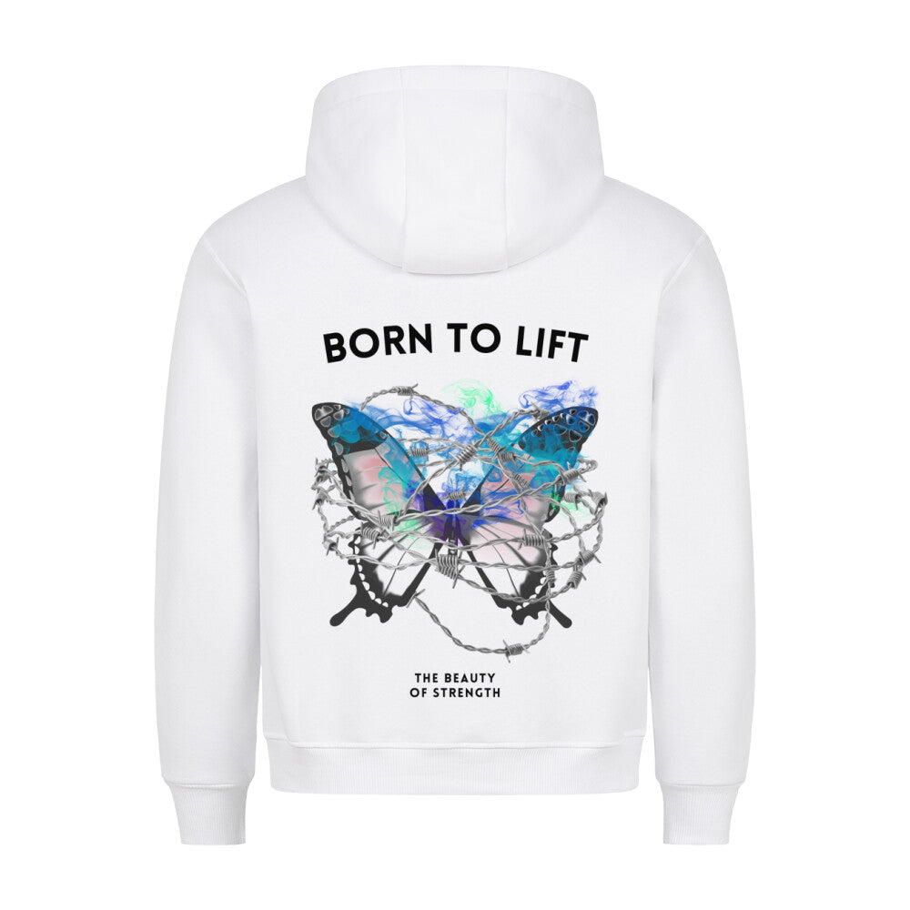 Born To Lift Premium Hoodie Weiß